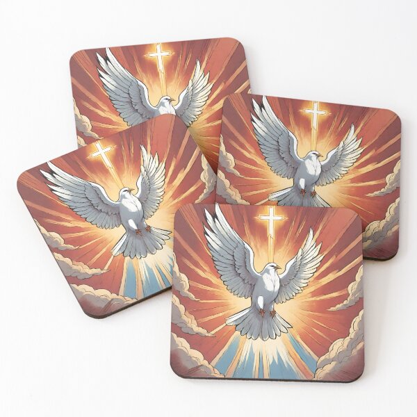 Item preview, Holy Dove High-Resolution Painting | Colorful, Comic Art designed and sold by TrustInGrace.