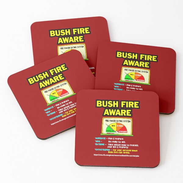 Item preview, Original Bushfire Awareness RATING SYSTEM cartoon style designed and sold by ClarkChris.