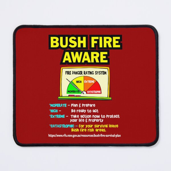 Item preview, Original Bushfire Awareness RATING SYSTEM cartoon style designed and sold by ClarkChris.