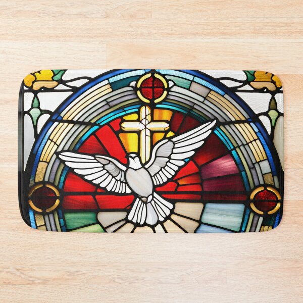 Item preview, Holy Dove High-Resolution Glassy Art | Colorful, Church-Like designed and sold by TrustInGrace.