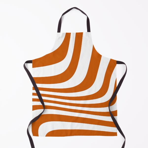 Item preview, Burnt orange and white wavy lines geometric pattern designed and sold by by-jwp.