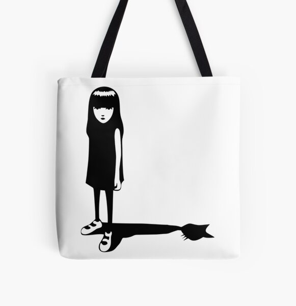 Ashleigh Canvas Tote Bag Stranger Emily The Strange Counterculture Underground Alternate Graphics Goth Reusable Handbag Shoulder Grocery Shopping Bags