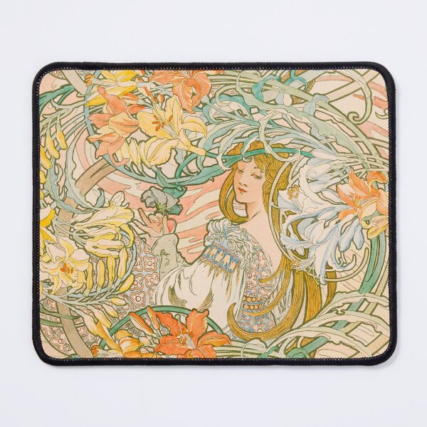 Item preview, Language of Flowers (1900) by Alphonse Mucha designed and sold by Antiquated Art.