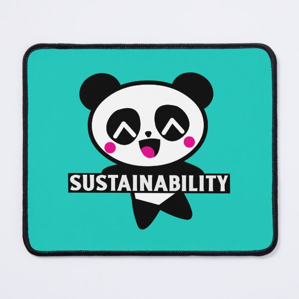 Item preview, Sustainability Cute Black And White Panda Cub Holding A Sign designed and sold by pixelplaza.