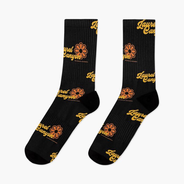 Item preview, Retro Laurel Canyon flower logo - yellow designed and sold by NIBArtFashion.