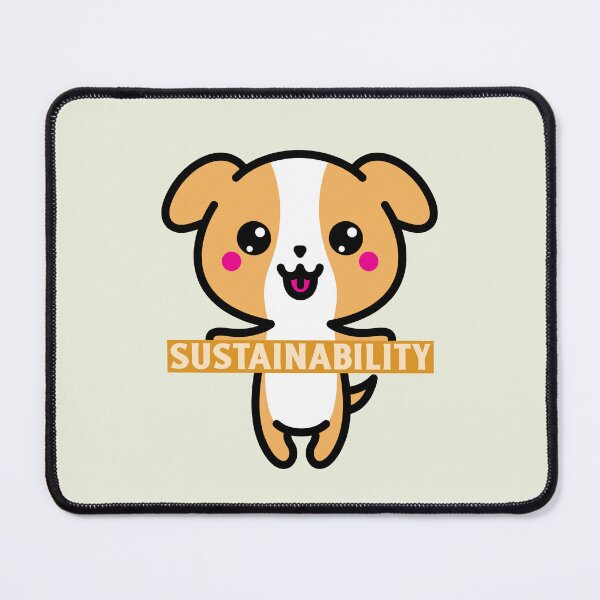 Item preview, Sustainability Cute Little Brown And White Puppy Laughing designed and sold by pixelplaza.