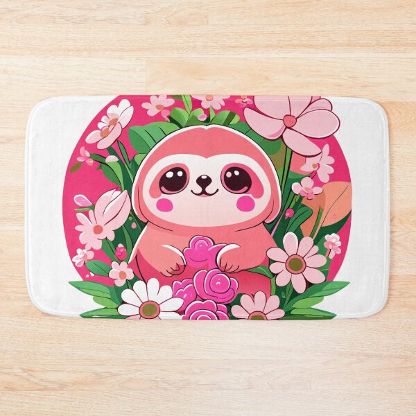 Artikelvorschau, Floral Bliss - Niedliches Kawaii-Babyfaultier im japanischen Stil entworfen und verkauft von CutesyKoala.