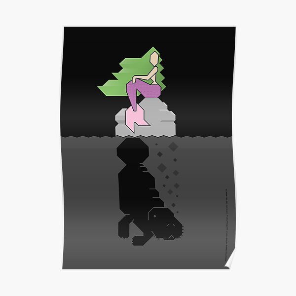 Mermaid Manatee - Cryptozoology Mythical Creature Poster