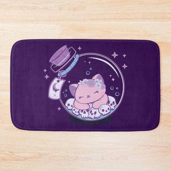 Item preview, Creepy Cute Cat and Skulls in Bottle Pastel Goth designed and sold by Irene Koh.