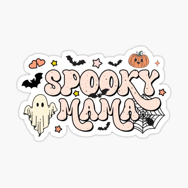  Retro Groovy Halloween Ghost Spooky Mama Costume T