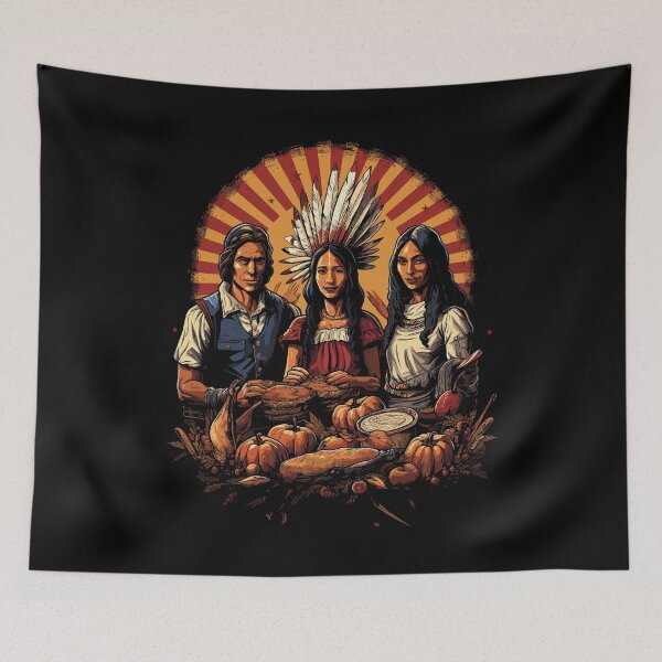 Item preview, Thanksgiving Heritage Pilgrims & American Indian designed and sold by NoLimit-Merica.