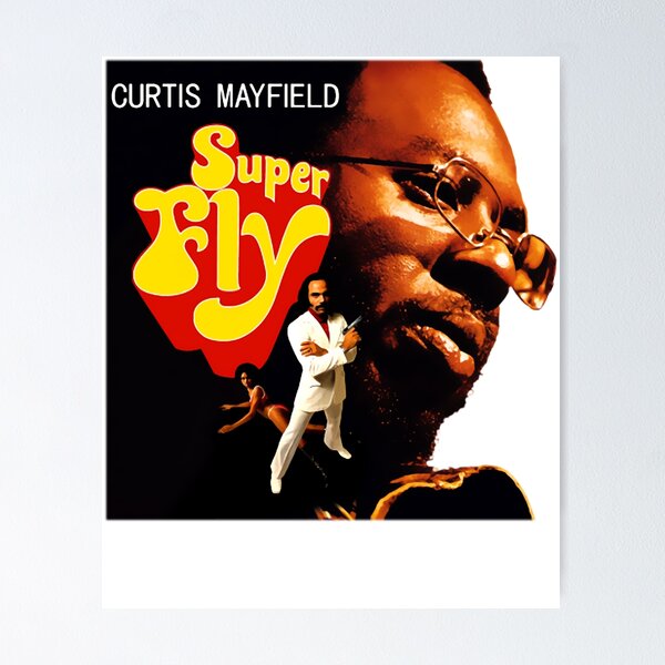 Artikel-Vorschau von M500-076-BK. Curtis Musik Mayfield, „Superfly“, designt und verkauft von BurnsDeepFried.