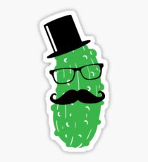 Mr. Cucumber Cucumber Cucumbers Beard Mustaches Mustaches Sticker