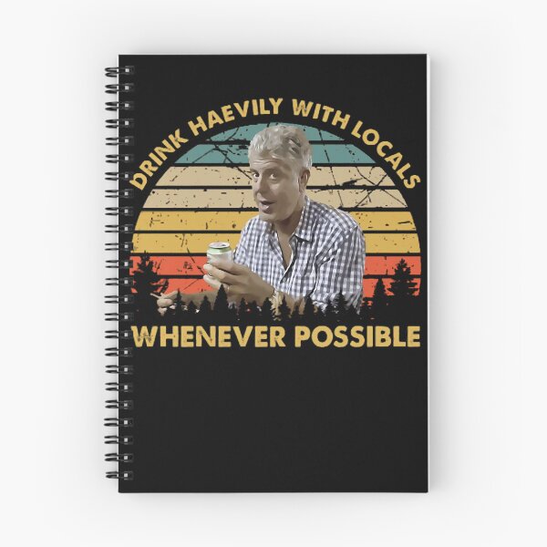Item preview, Drink Heavily With Locals Whenever Possible Anthony Vintage Quotes designed and sold by HassanMontoya.
