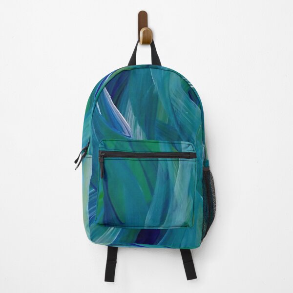 Item preview, Abstract Acrylic Painting: Green and Blue Leaf-Inspired Artwork  designed and sold by AussieMuma.