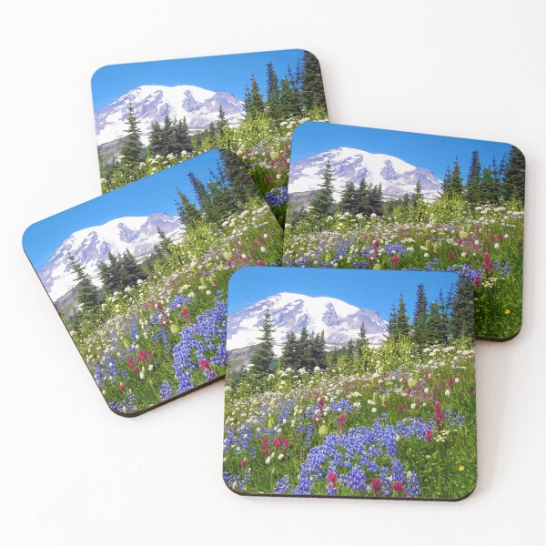 Item preview, Wildflower Meadow Mountain Landscape  designed and sold by Vicky Brago-Mitchell®.