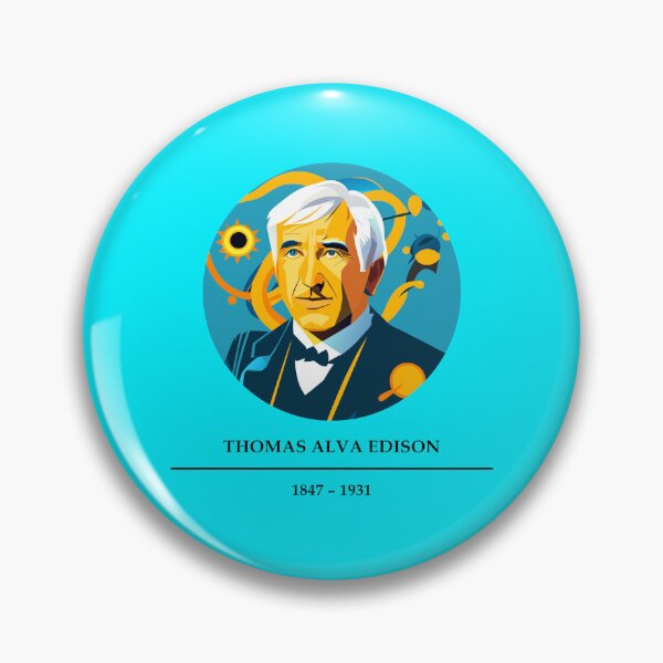Item preview, Thomas Alva Edison (1847 – 1931) [Ai Generated Vector Art] designed and sold by VitYanakorn.
