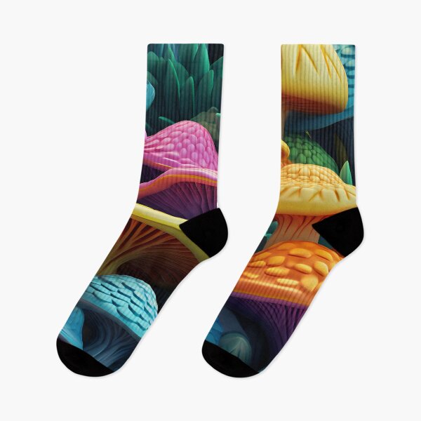 Item preview, Colorful mushrooms designed and sold by DerSenat.