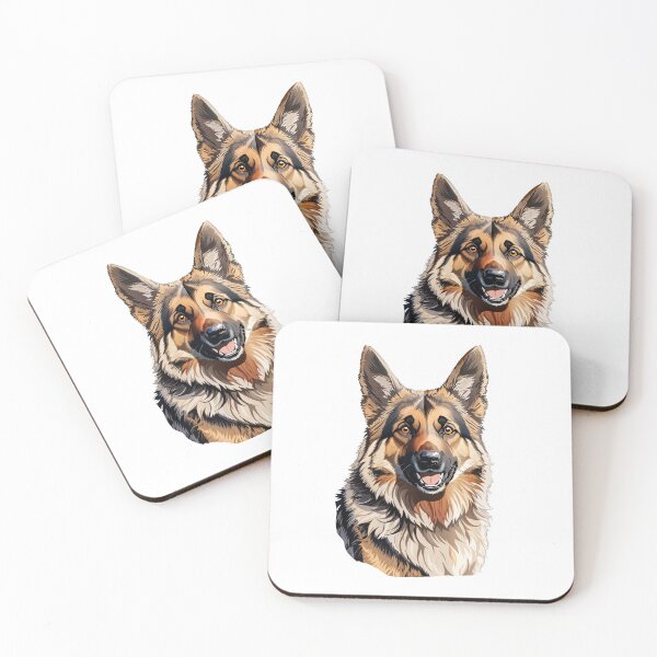 Artikelvorschau, Deutsche Schäferhund-Illustration im Vektorstil entworfen und verkauft von NordicBadger.
