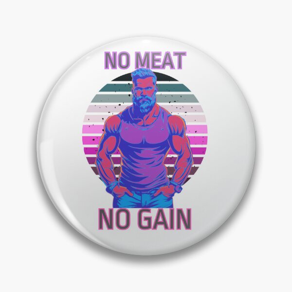 Item preview, NO Meat NO Gain / pink designed and sold by JackAMM.