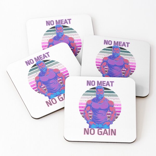 Item preview, NO Meat NO Gain / pink designed and sold by JackAMM.