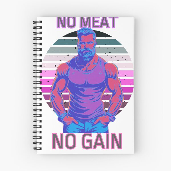 Item preview, NO Meat NO Gain / pink designed and sold by JackAMM.