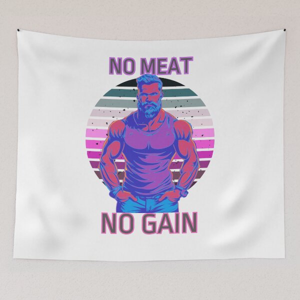 Item preview, NO Meat NO Gain / pink designed and sold by JackAMM.