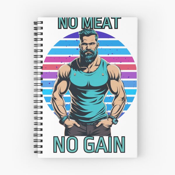 Item preview, NO Meat NO Gain / BLUE designed and sold by JackAMM.