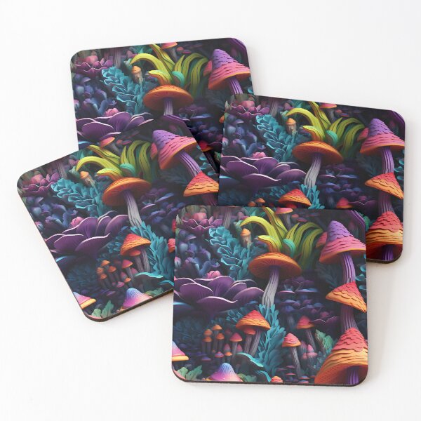 Item preview, Colorful mushrooms designed and sold by DerSenat.