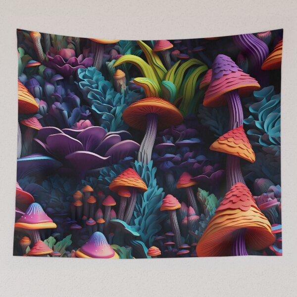 Item preview, Colorful mushrooms designed and sold by DerSenat.