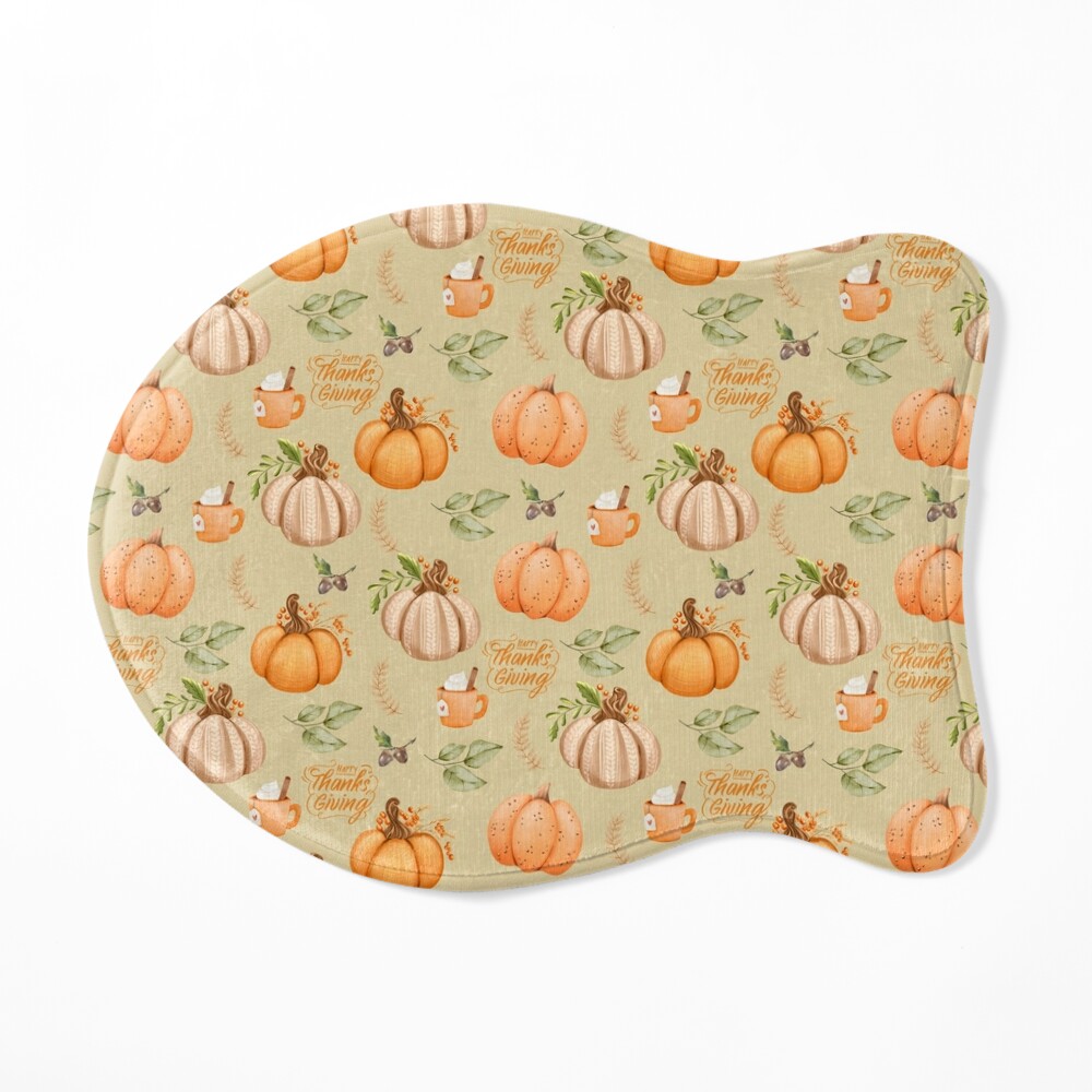 Thanksgiving aesthetic fall pumpkin pattern - beige background Throw Pillow  for Sale by Smitzprints