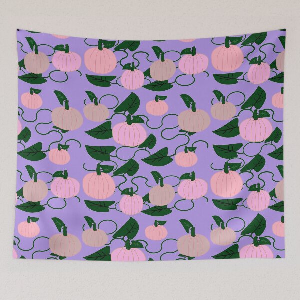 Item preview, Pumpkin Chic and Halloween Pumpkin Pattern on Lilac designed and sold by IraNiva.