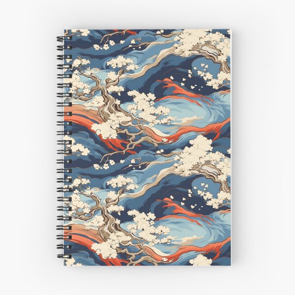 Item preview, Hokusai inspired bark cloth print 04 designed and sold by okeyjet.
