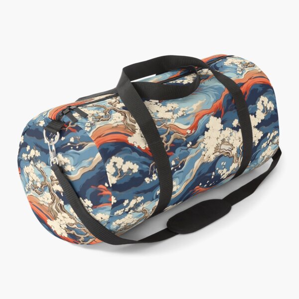 Item preview, Hokusai inspired bark cloth print 04 designed and sold by okeyjet.