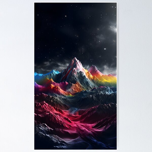 Item preview, Dark Sky, Coloful Mountains designed and sold by Ou-SunShine.