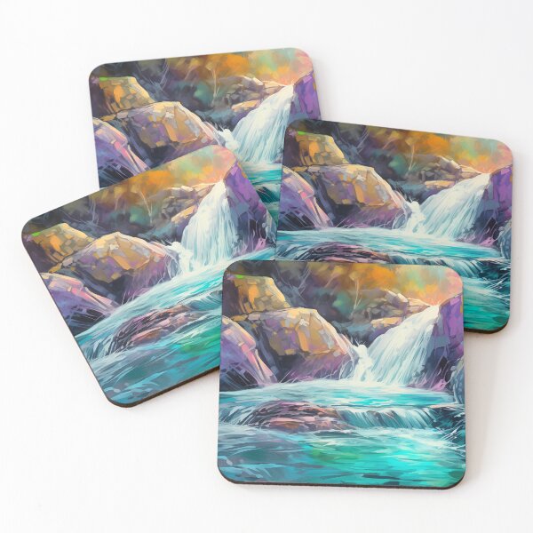 Item preview, Waterfall in the beautiful woods designed and sold by Art by Lilia.
