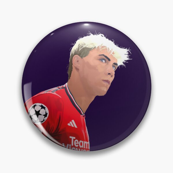 Artikelvorschau, Rasmus Hojlund Man Utd Abtstract Illustration Design Portrait Transparent entworfen und verkauft von VibesAndVision.