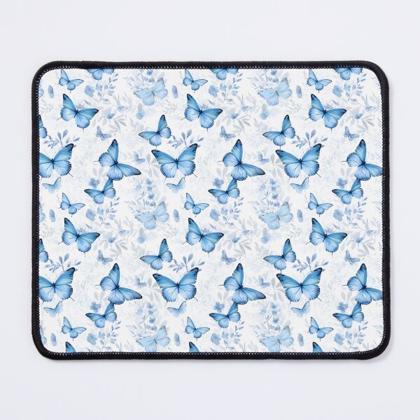 Item preview, Baby Blue & White Butterfly Composite Overlay Pattern #1 designed and sold by ARTficiallyAnon.