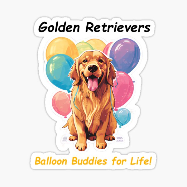 Item preview, Goldenes Leben mit Golden Retriever Das Leben ist niedliche goldene Luftballons designed and sold by Shubenzo.