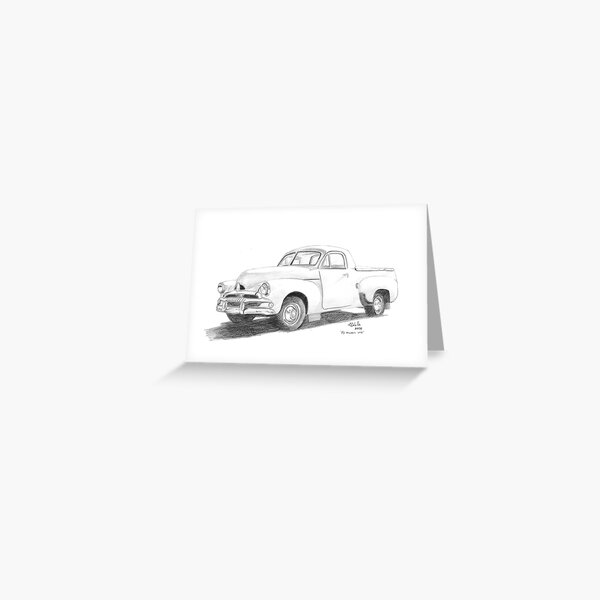 1953-56 FJ Holden Ute Greeting Card
