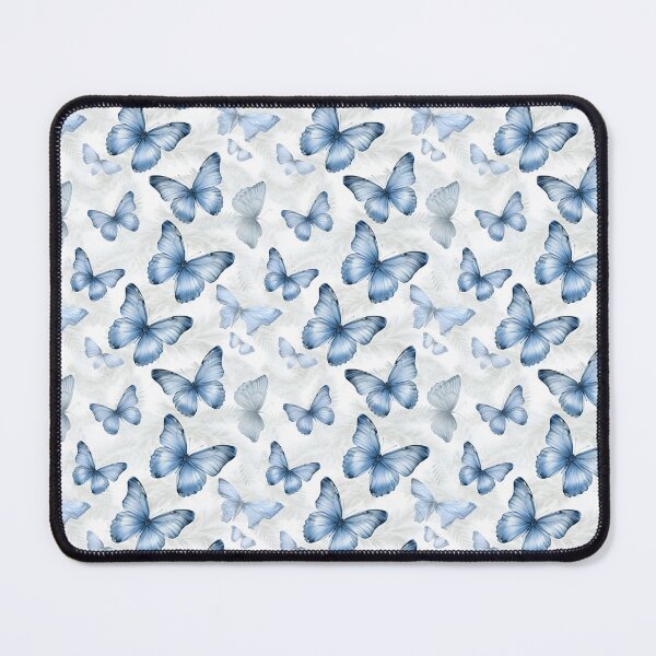 Item preview, Baby Blue & White Butterfly Composite Overlay Pattern #3 designed and sold by ARTficiallyAnon.