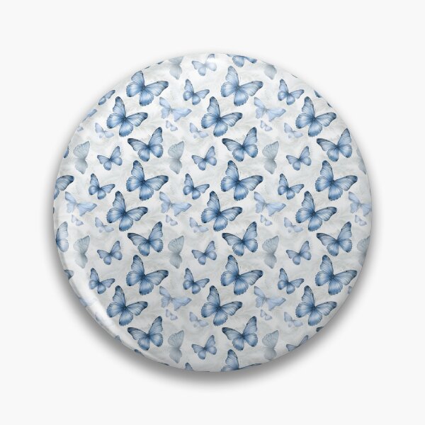 Item preview, Baby Blue & White Butterfly Composite Overlay Pattern #3 designed and sold by ARTficiallyAnon.