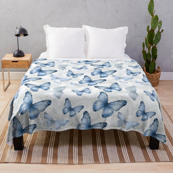 Item preview, Baby Blue & White Butterfly Composite Overlay Pattern #3 designed and sold by ARTficiallyAnon.