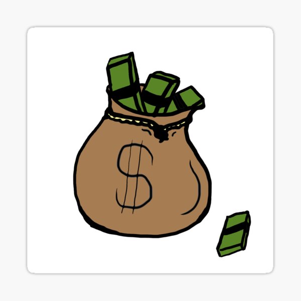 Money bag Stickers - Free business Stickers