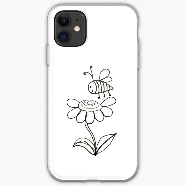 wonky happy bee iPhone Soft Case
