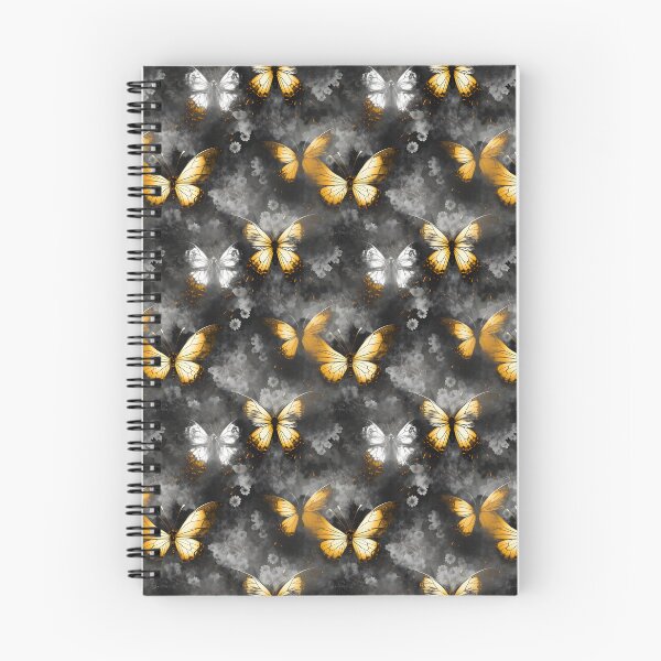 Item preview, Charcoal & Yellow Butterfly Composite Overlay Pattern #1 designed and sold by ARTficiallyAnon.