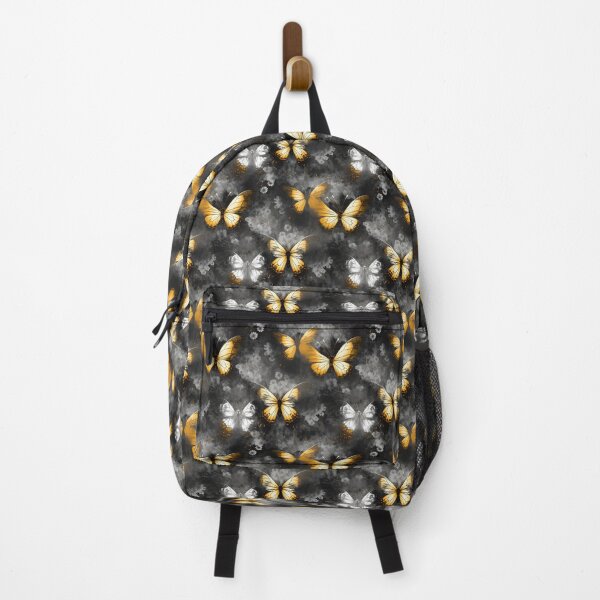 Item preview, Charcoal & Yellow Butterfly Composite Overlay Pattern #1 designed and sold by ARTficiallyAnon.