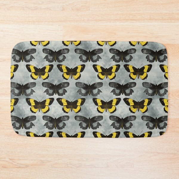 Item preview, Charcoal & Yellow Butterfly Composite Overlay Pattern #2 designed and sold by ARTficiallyAnon.
