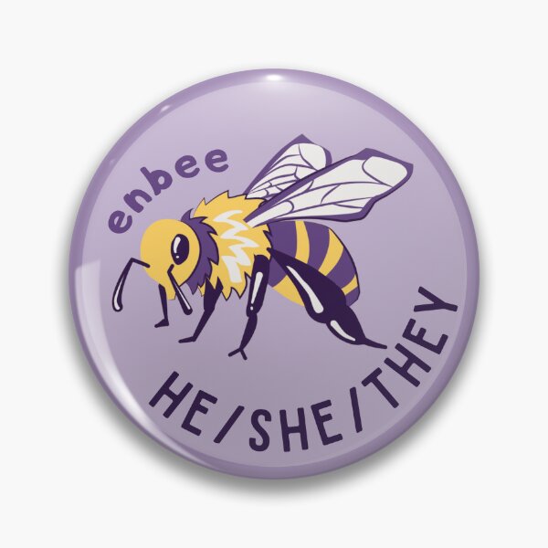 Item preview, I Go By He/She/They Pronouns | Non-binary Enbee | He She They Pronoun designed and sold by Furia LGBTQ+ Accessories.