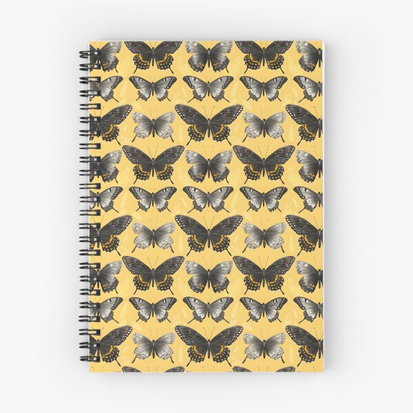 Item preview, Charcoal & Yellow Butterfly Composite Overlay Pattern #3 designed and sold by ARTficiallyAnon.